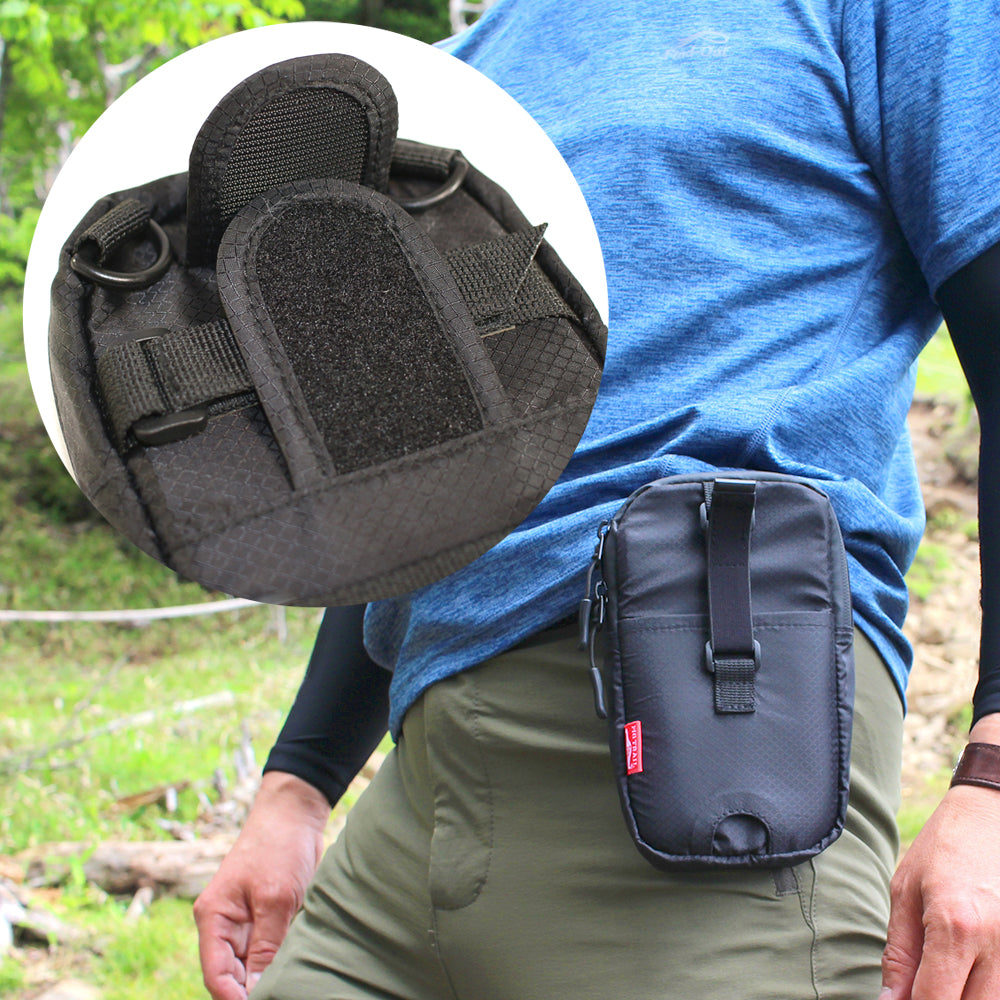 【予約購入10月下旬入荷】両手フリーで登山が快適になる大型スマホに対応スマホポーチ フリースタイルアウトドアポーチ