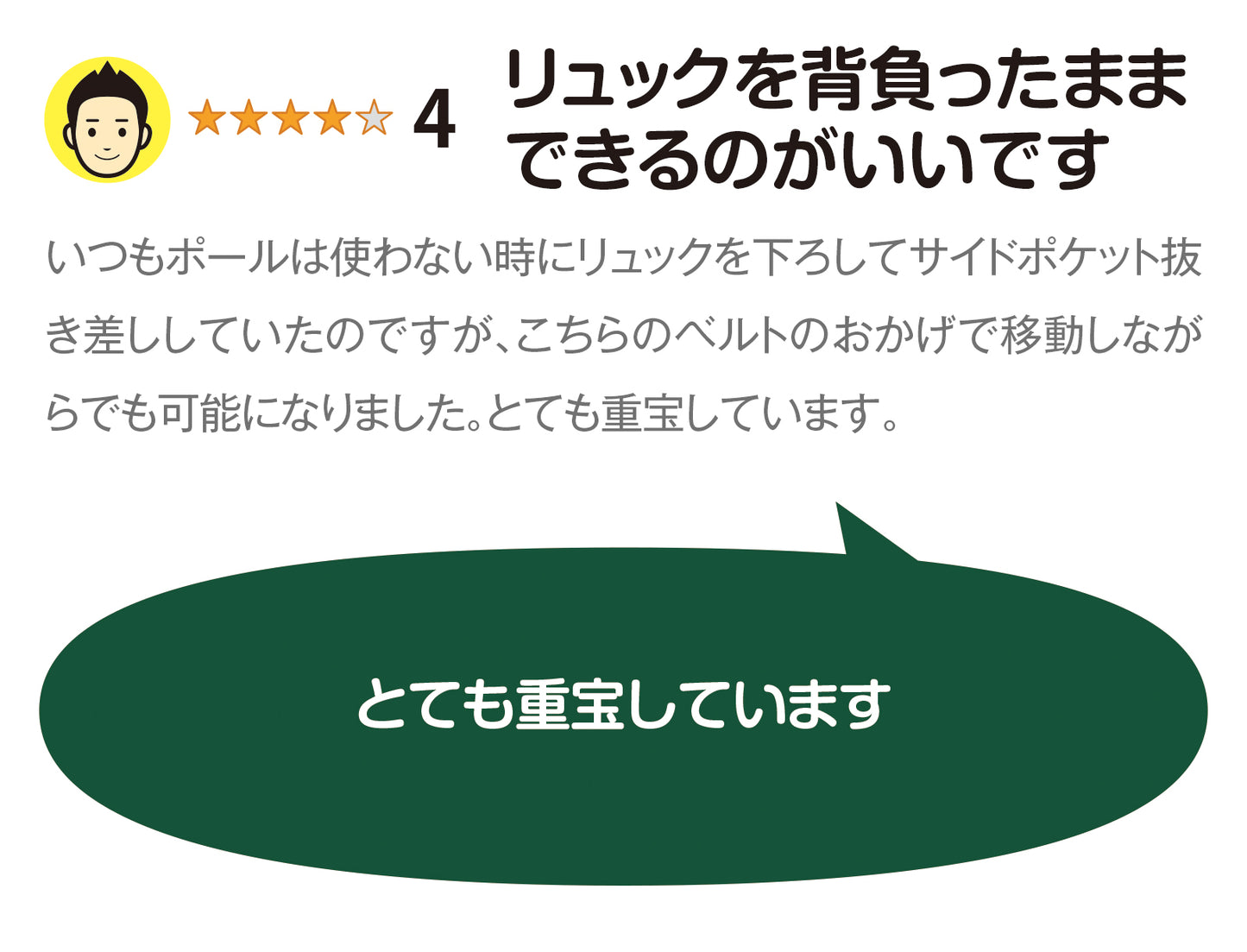 ポールの装備が気軽に カラビナとベルトで自由に取り付け ポールホルダーベルト