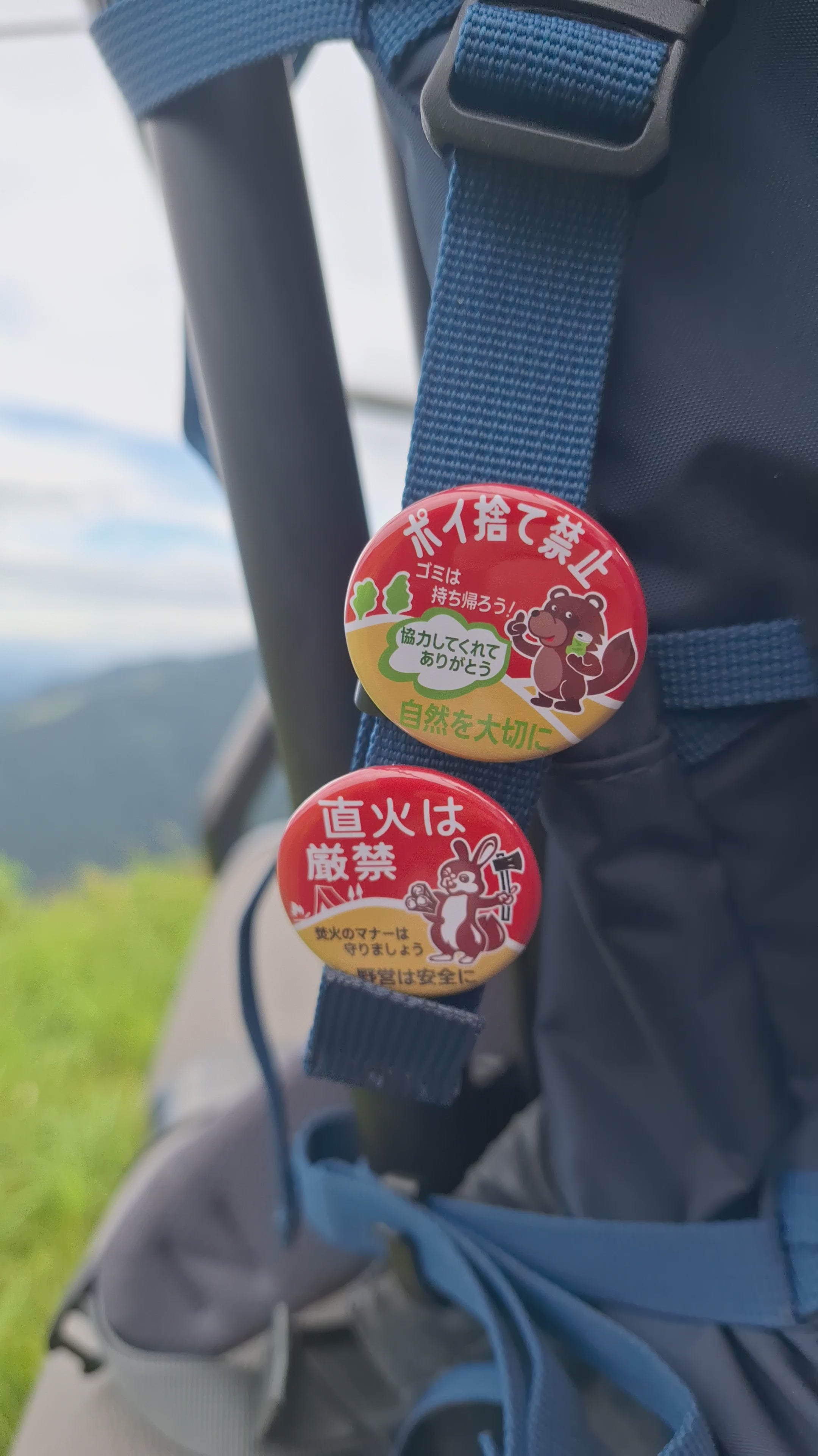 登山 キャンプ 焚き火 ポイ捨て禁止 マナー向上に 林道 ホーロー看板